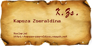 Kapsza Zseraldina névjegykártya